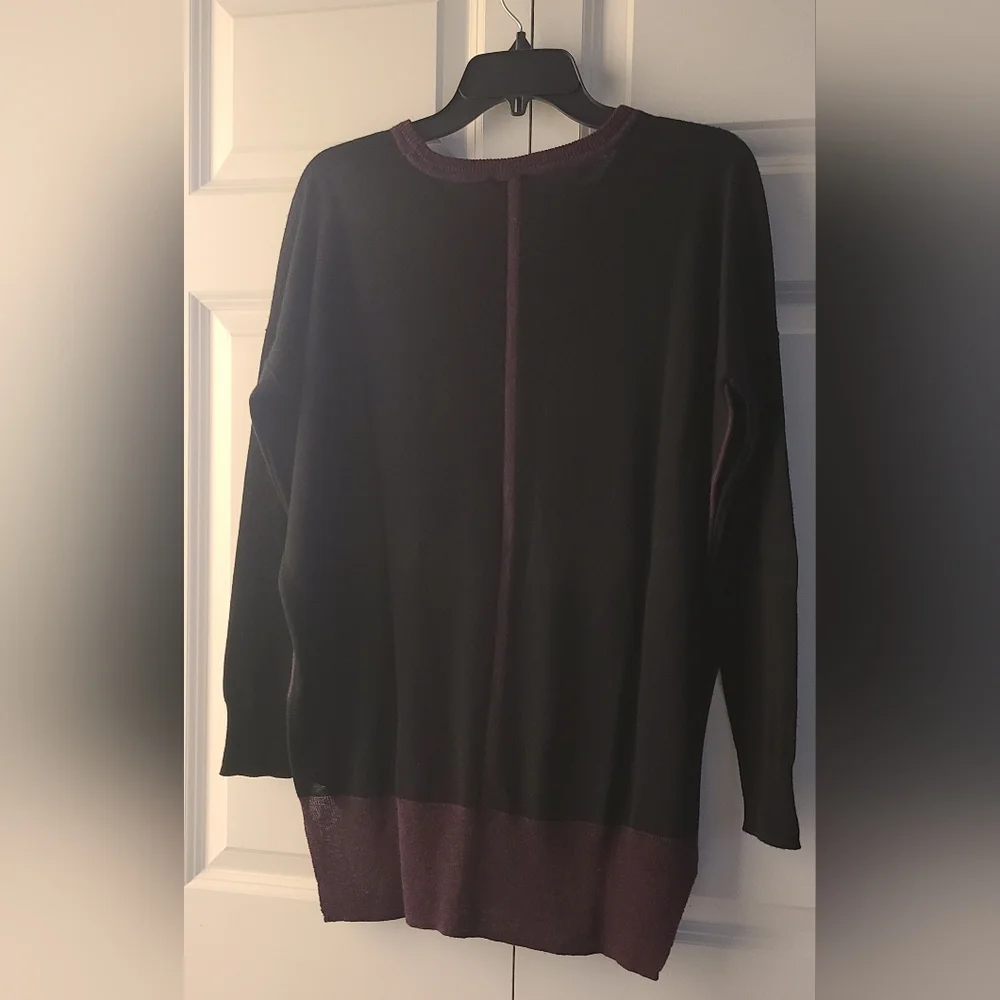 Womens Maroon & Black Size Medium Sweater - Picture 5 of 7